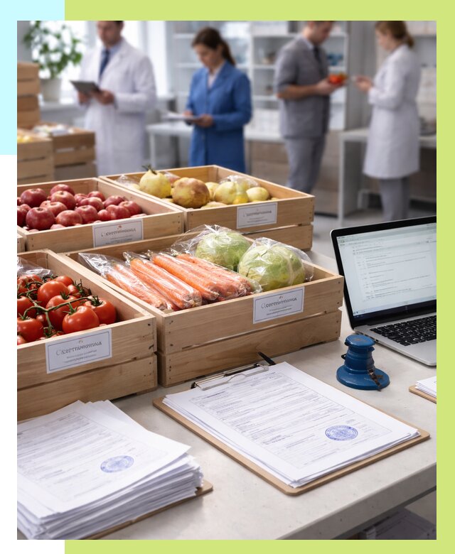 Сертификация овощей и фруктов в Великом Устюге от 8652 р. | Алешин-Влс